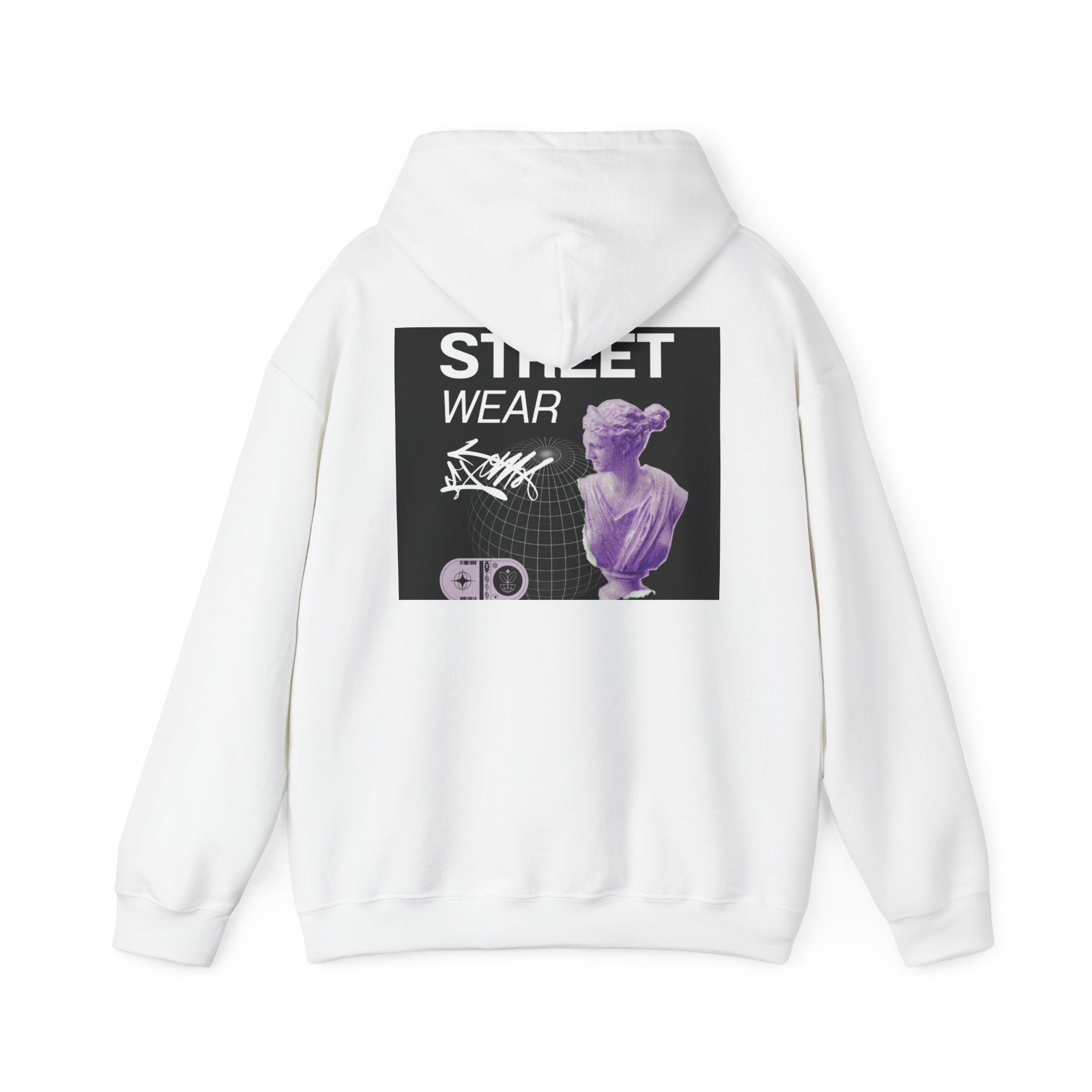 Streetwear Hoodie — 'STREET WEAR' Vaporwave Statue Graphic Pullover