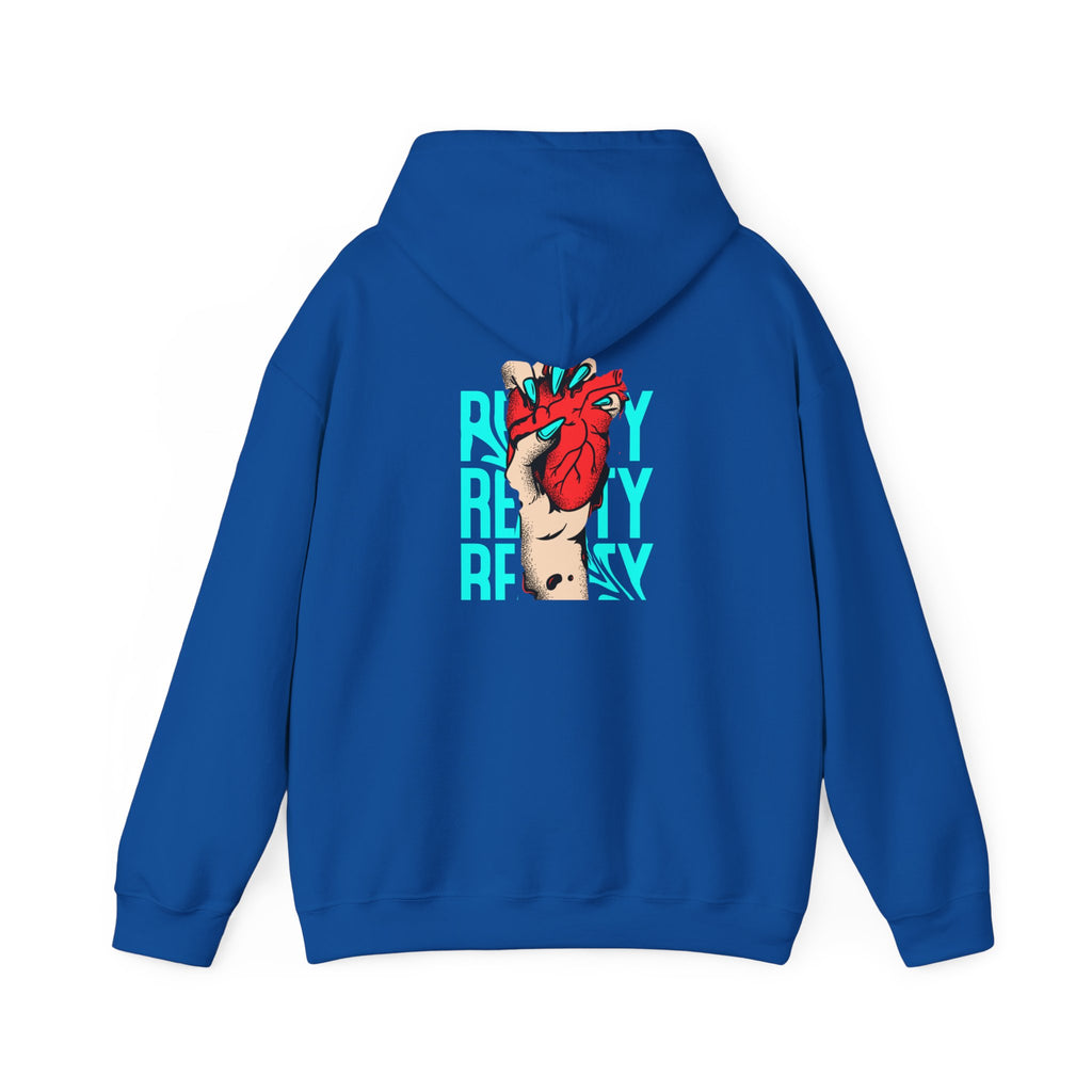 Heart in Hand Hoodie — 'Ready' Graphic Pullover