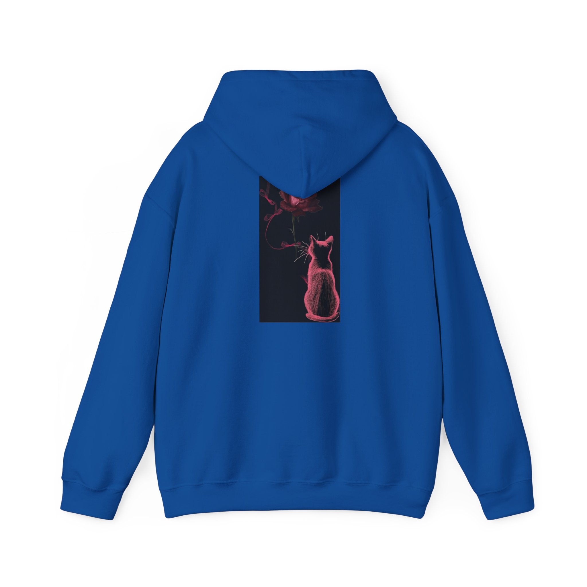 Cat Moonlight Hoodie — Neon Pink Cat Silhouette Sweatshirt