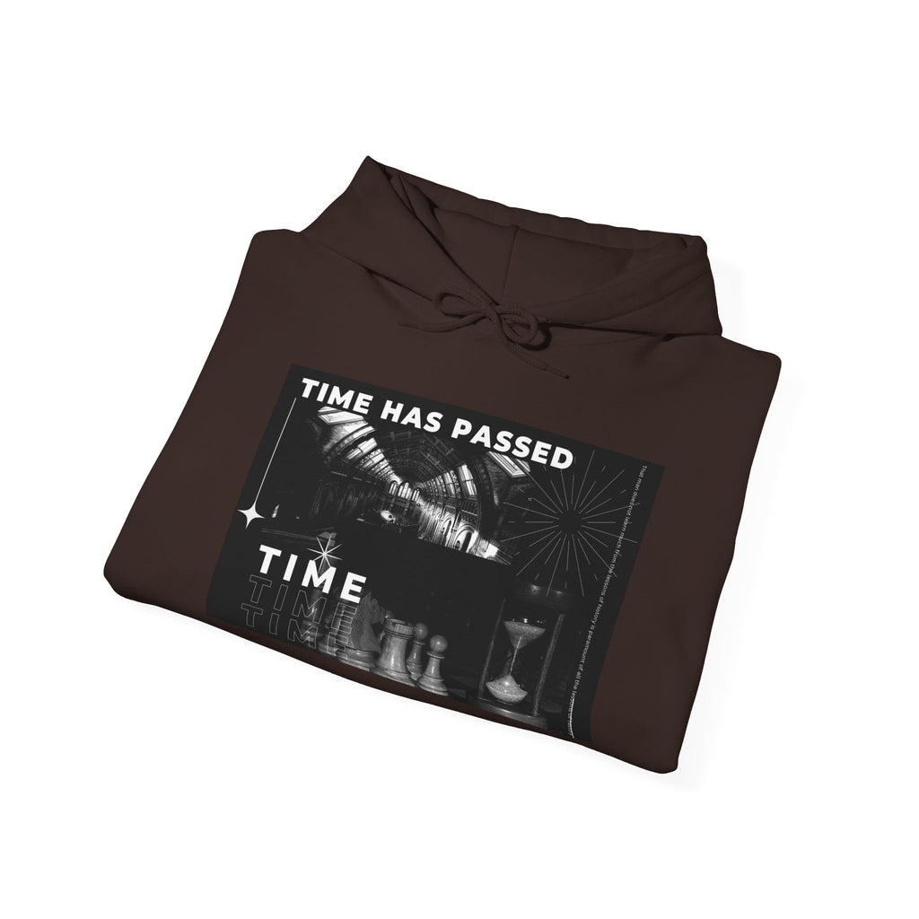 Time Has Passed Hoodie — Vintage Chess Graphic Hooded Sweatshirt