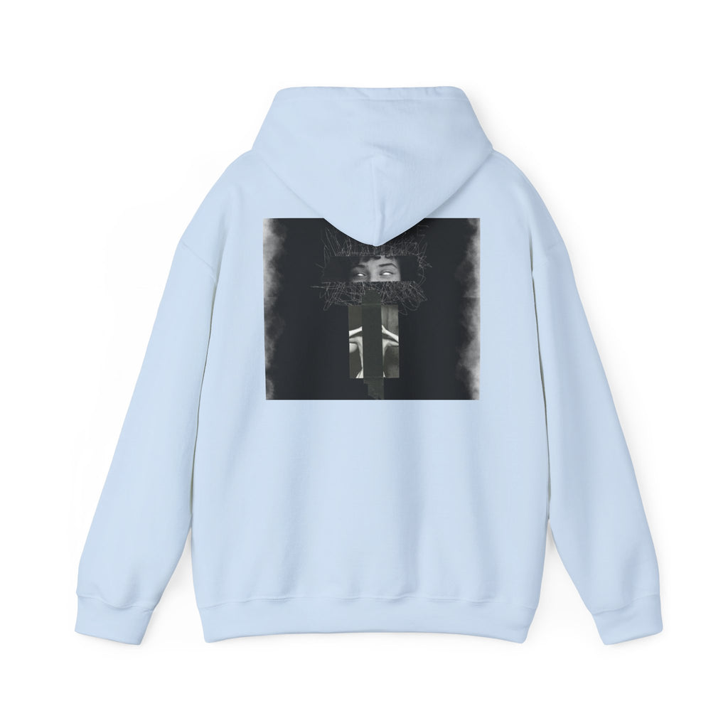 Mystic Window Hoodie — Gothic Portrait Smoke Graphic Hooded Sweatshirt