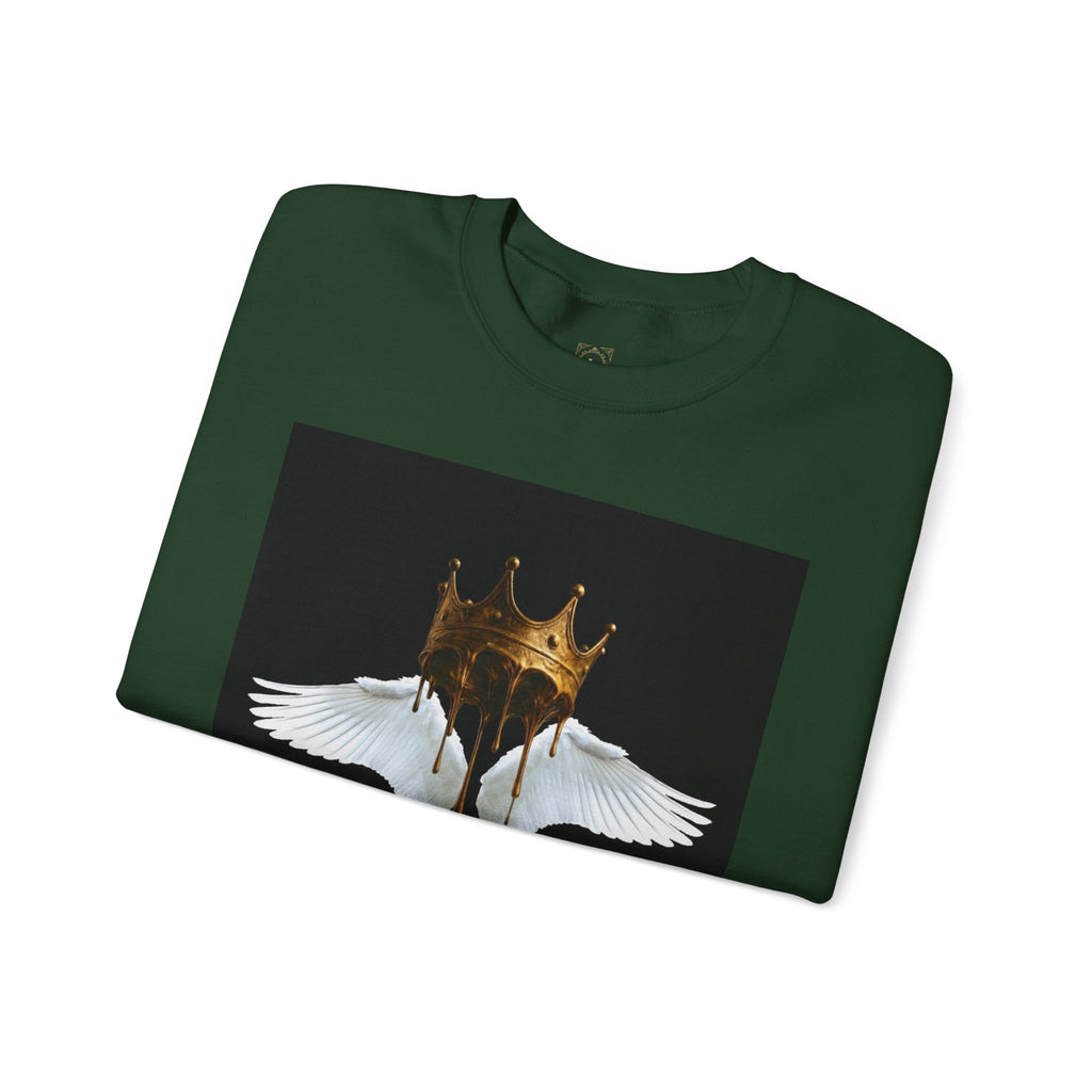 Angel Wings & Dripping Crown Crewneck Sweatshirt