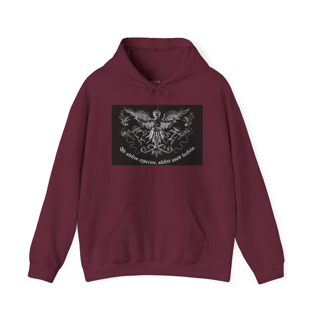 Phoenix Crest Hoodie — "We alone create, alone save, alone" Gothic Graphic Sweatshirt