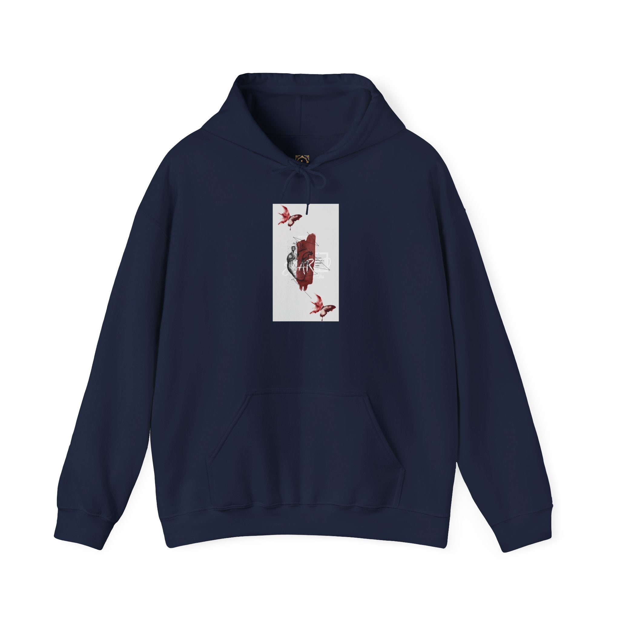 Hoodie — Romantic Red Rose & Butterflies Graphic Hoodie
