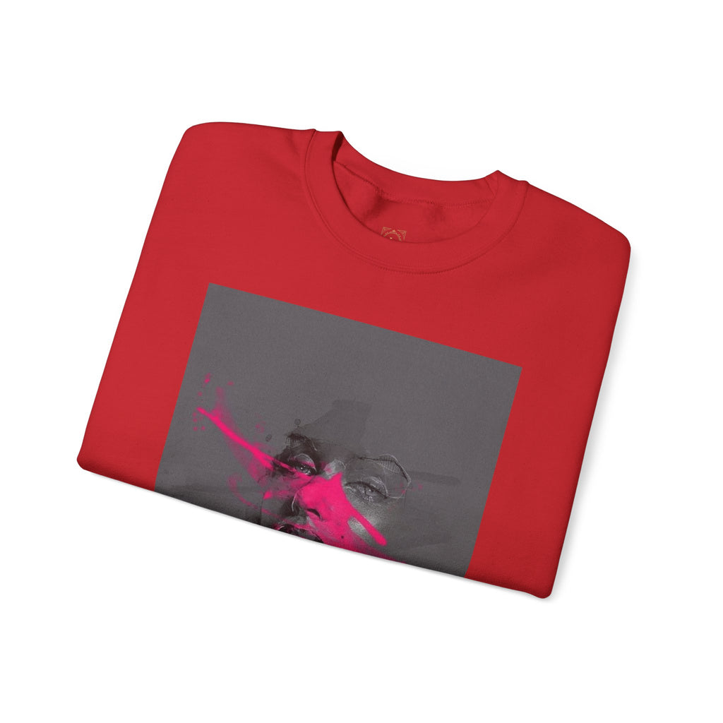 Graphic Sweatshirt — 'Out of This World' Neon Portrait Crewneck