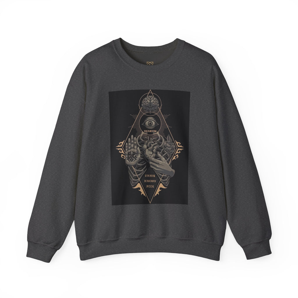 Crewneck Sweatshirt — Occult Skeleton Eye Graphic