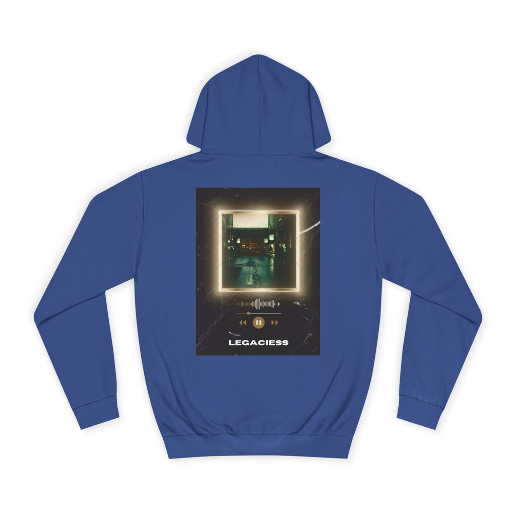 College Hoodie — Retro Neon Square Album Art Design