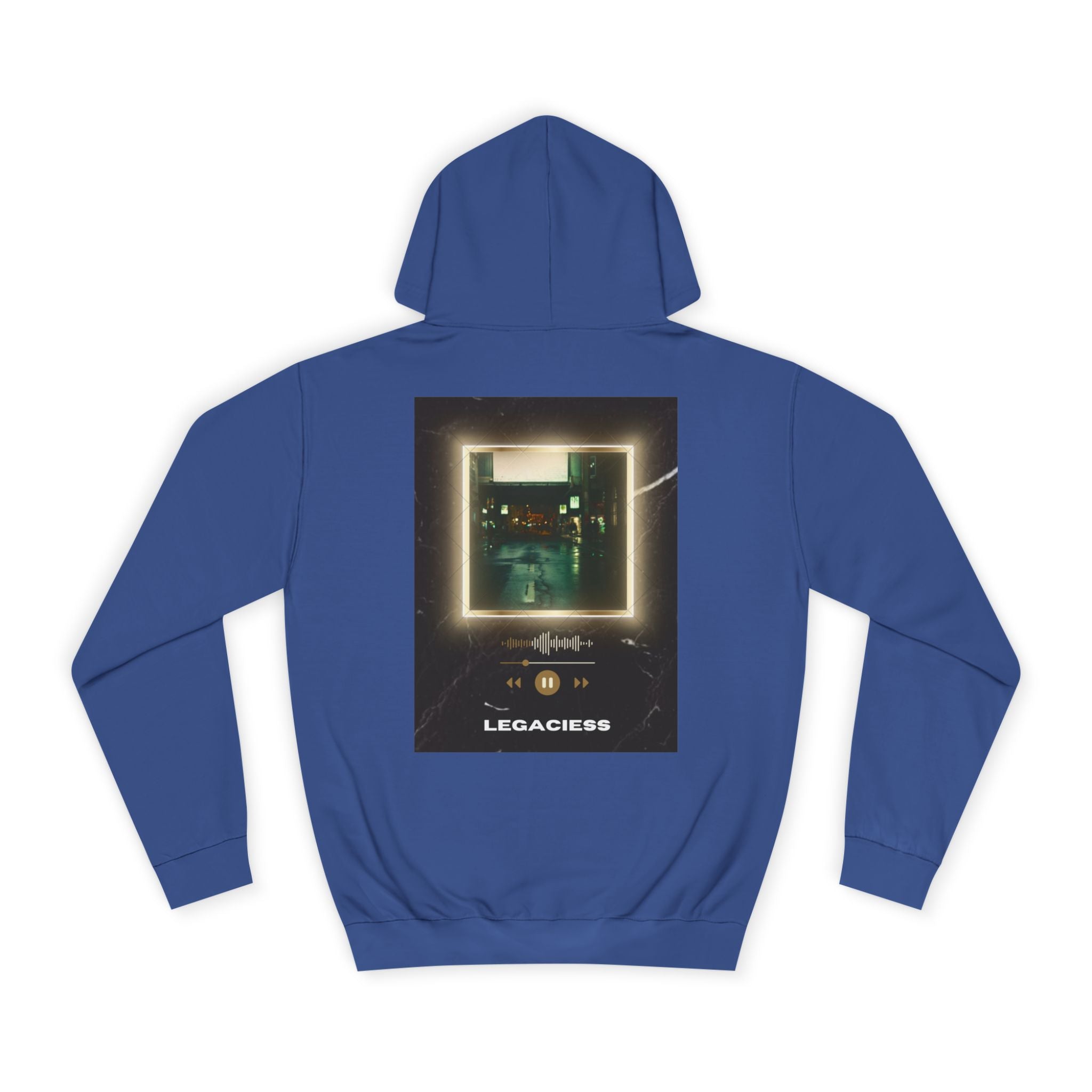 College Hoodie — Retro Neon Square Album Art Design