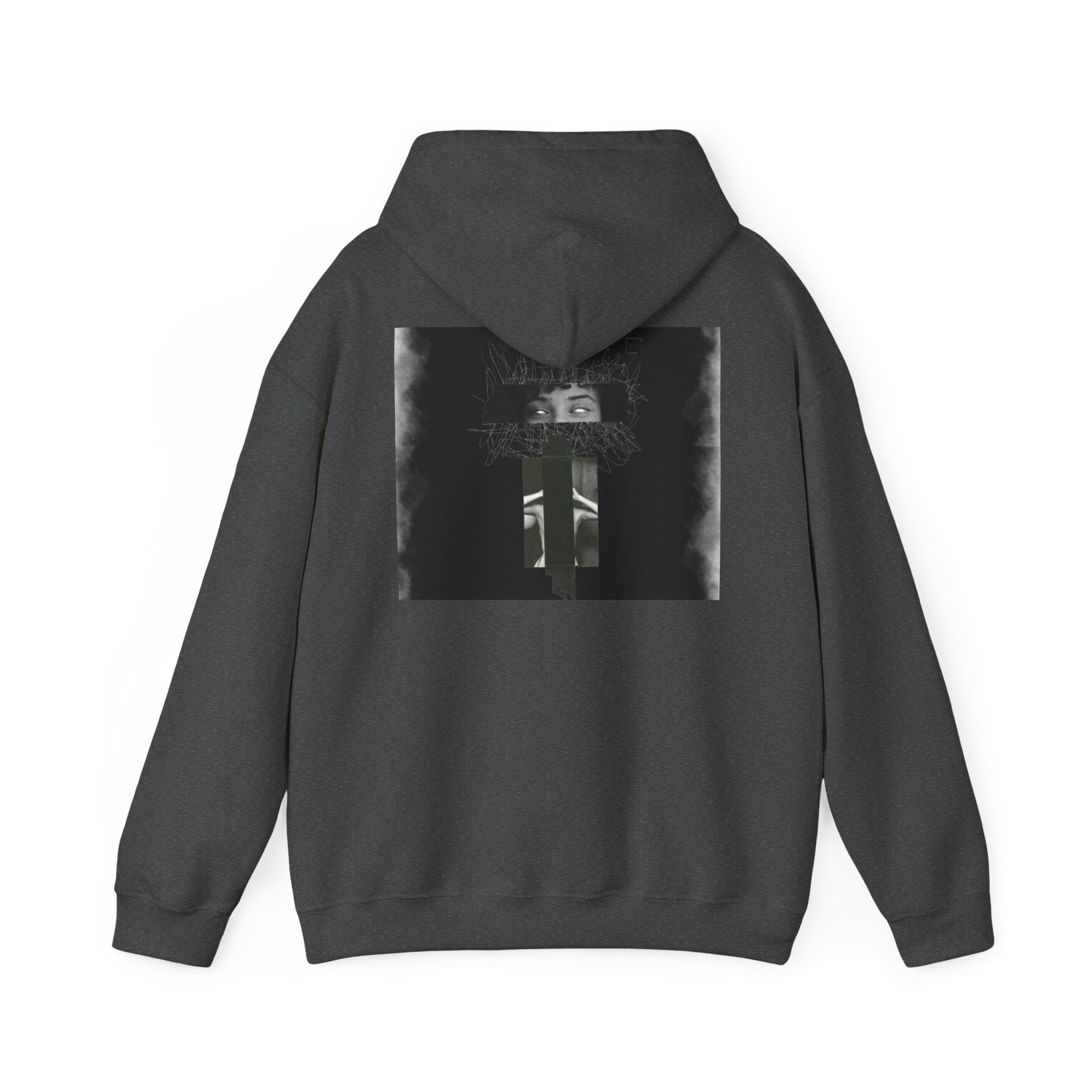 Mystic Window Hoodie — Gothic Portrait Smoke Graphic Hooded Sweatshirt