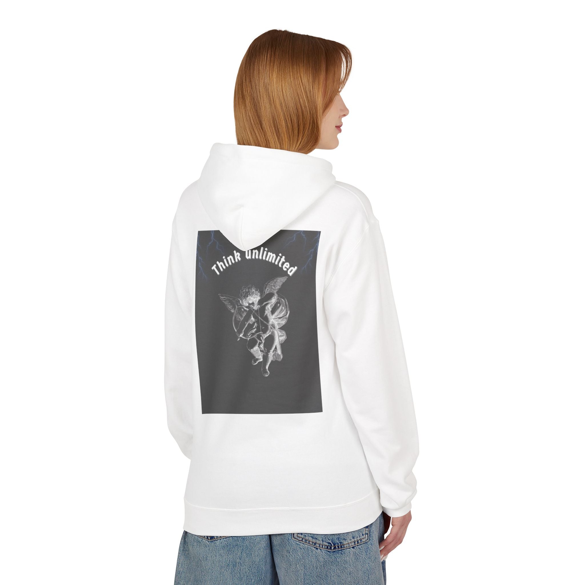 Think Unlimited Hoodie — Inspirational Angel Graphic Pullover