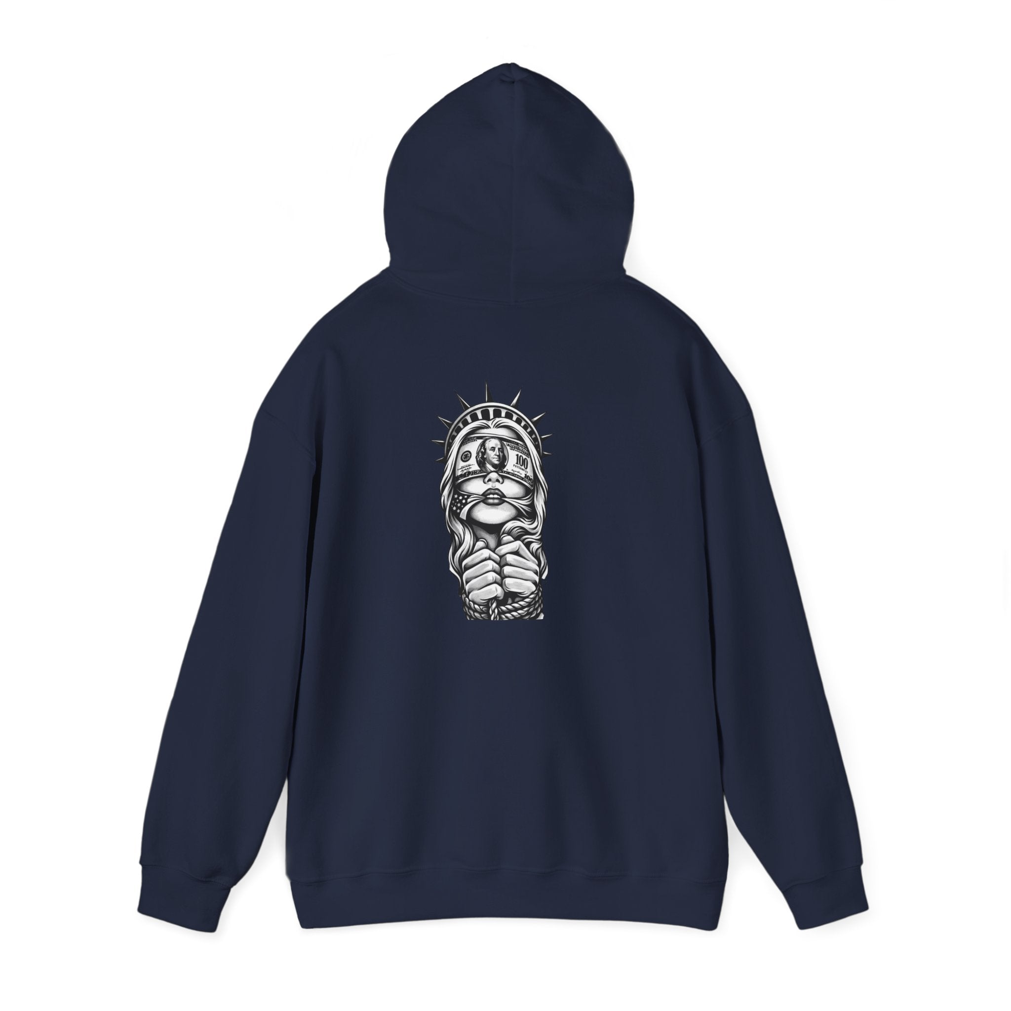 Statue of Liberty Prayer Hands Hoodie — Gothic Liberty Graphic Sweatshirt
