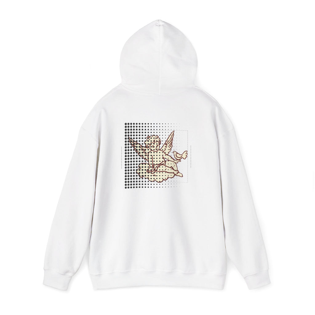 Cherub Dot Art Hoodie — Vintage Angel Graphic Pullover