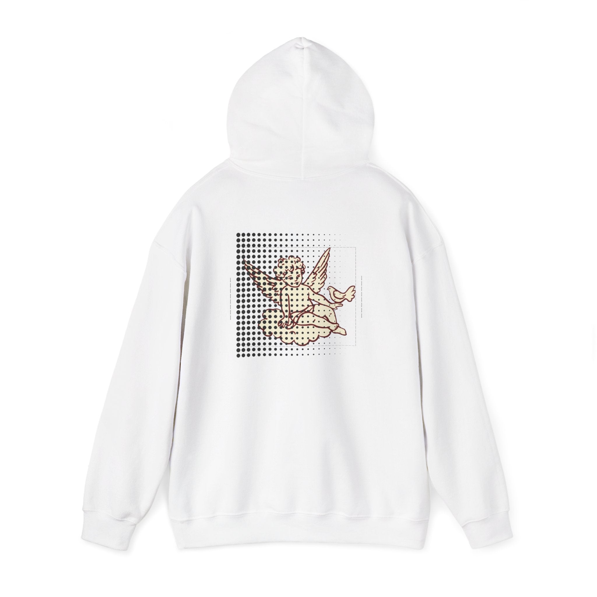 Cherub Dot Art Hoodie — Vintage Angel Graphic Pullover