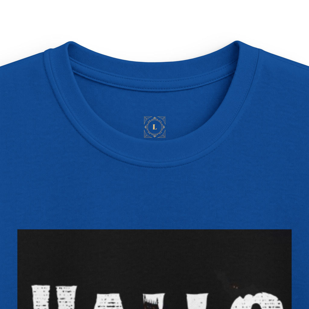 Halloween Haunted House Kids Tee — "Happy Halloween" Graphic T‑Shirt for Kids