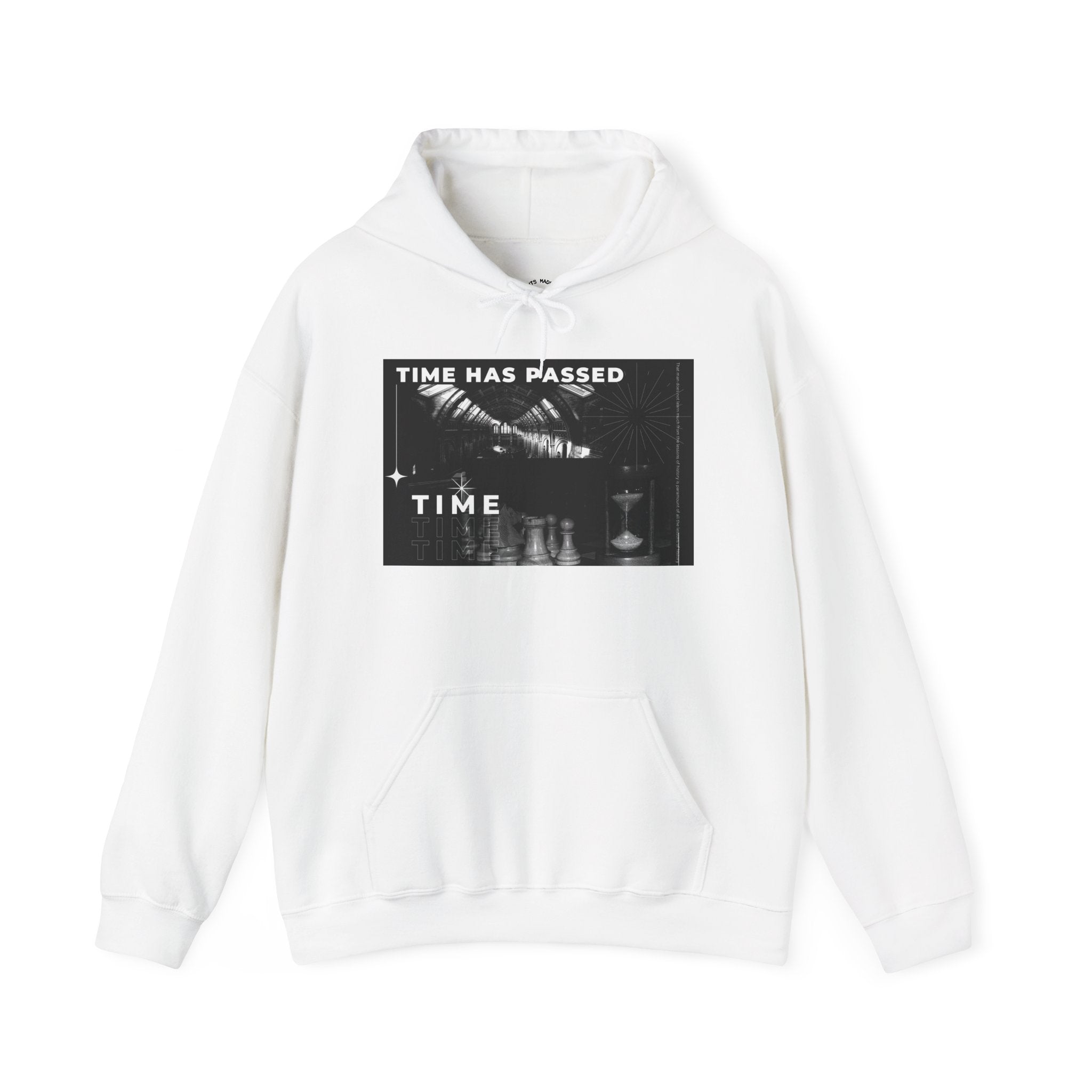 Time Has Passed Hoodie — Vintage Chess Graphic Hooded Sweatshirt