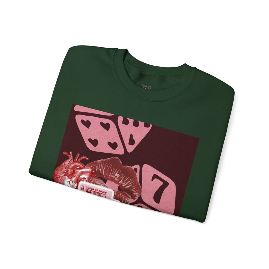 Lucky Heart Dice Crewneck Sweatshirt — 'Legaciess' Logo Back