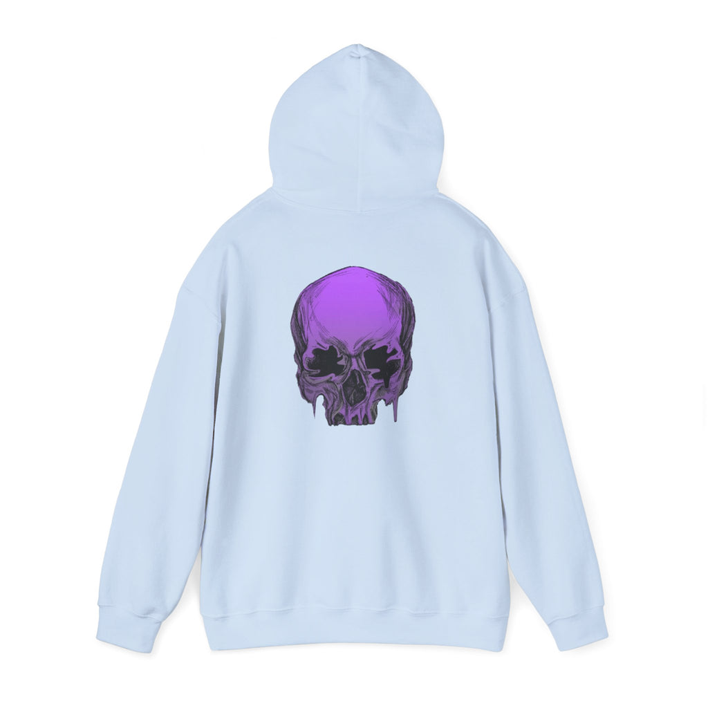 Purple Drip Skull Hoodie — Gothic Streetwear Pullover