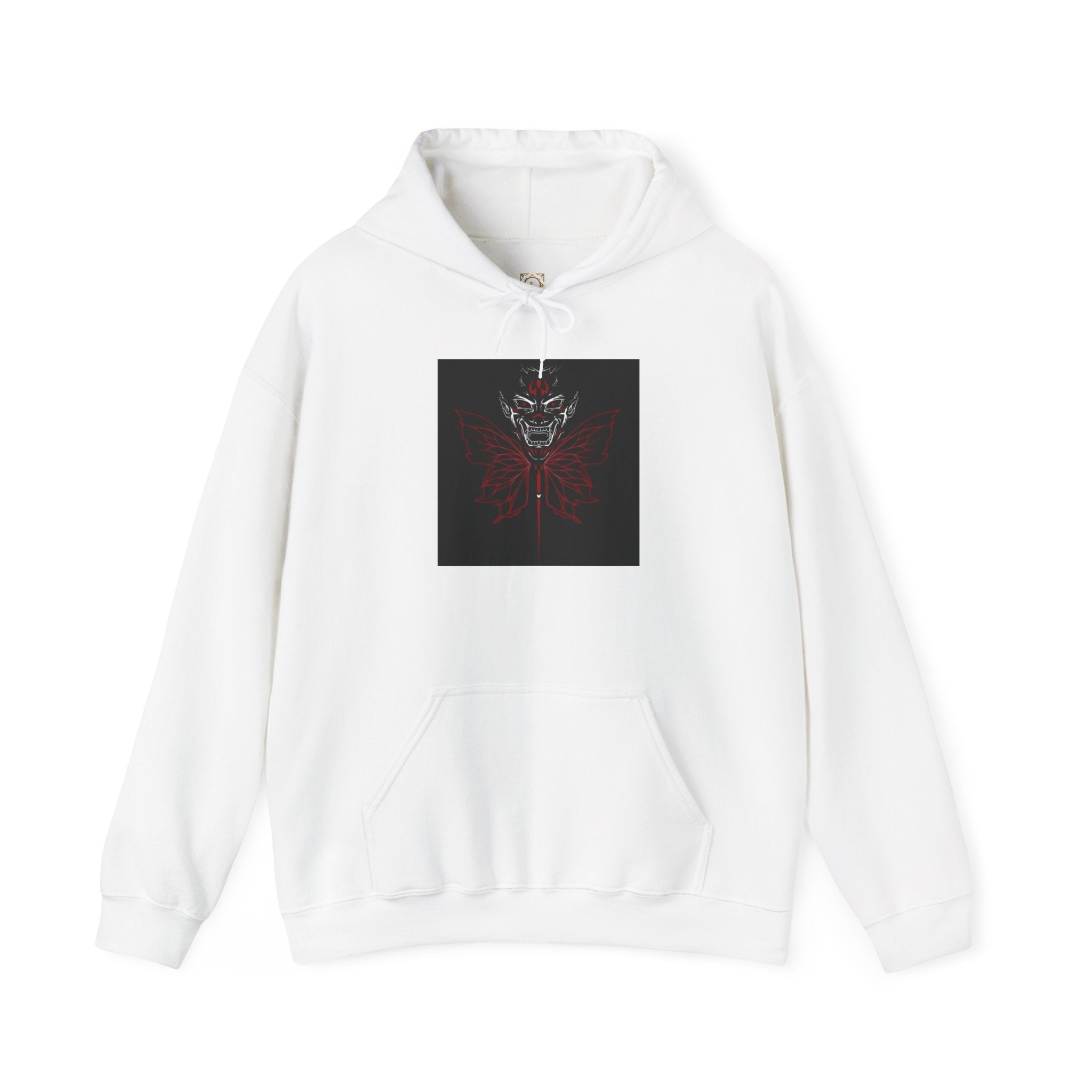 Demonic Butterfly Hoodie - Dark Gothic Skull Winged Design