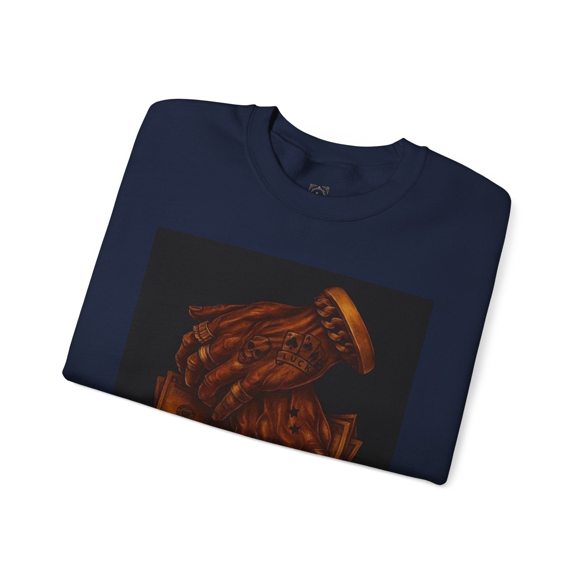 Crewneck Sweatshirt — 'Money Biggest Power' Graphic Pullover