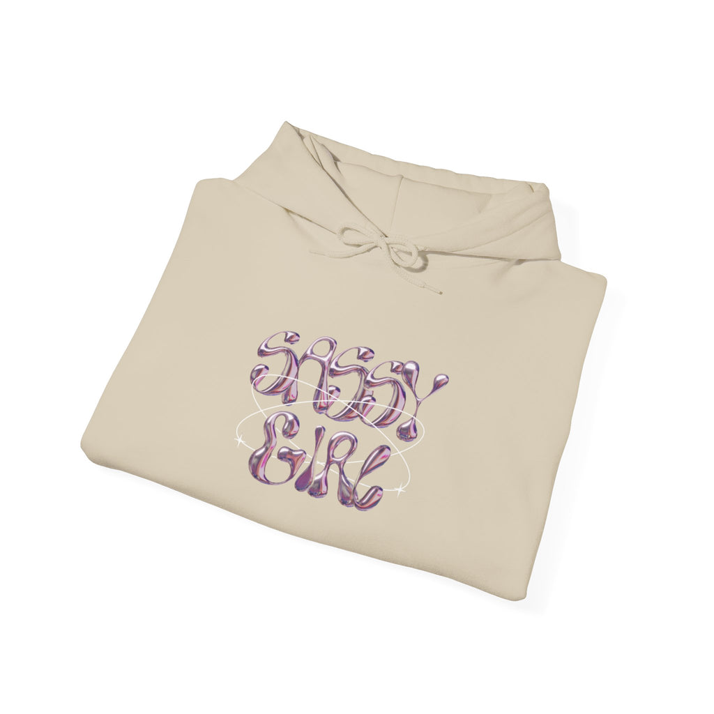 Hoodie — "Shady Girl" Retro Pink Marble Graphic Hoodie