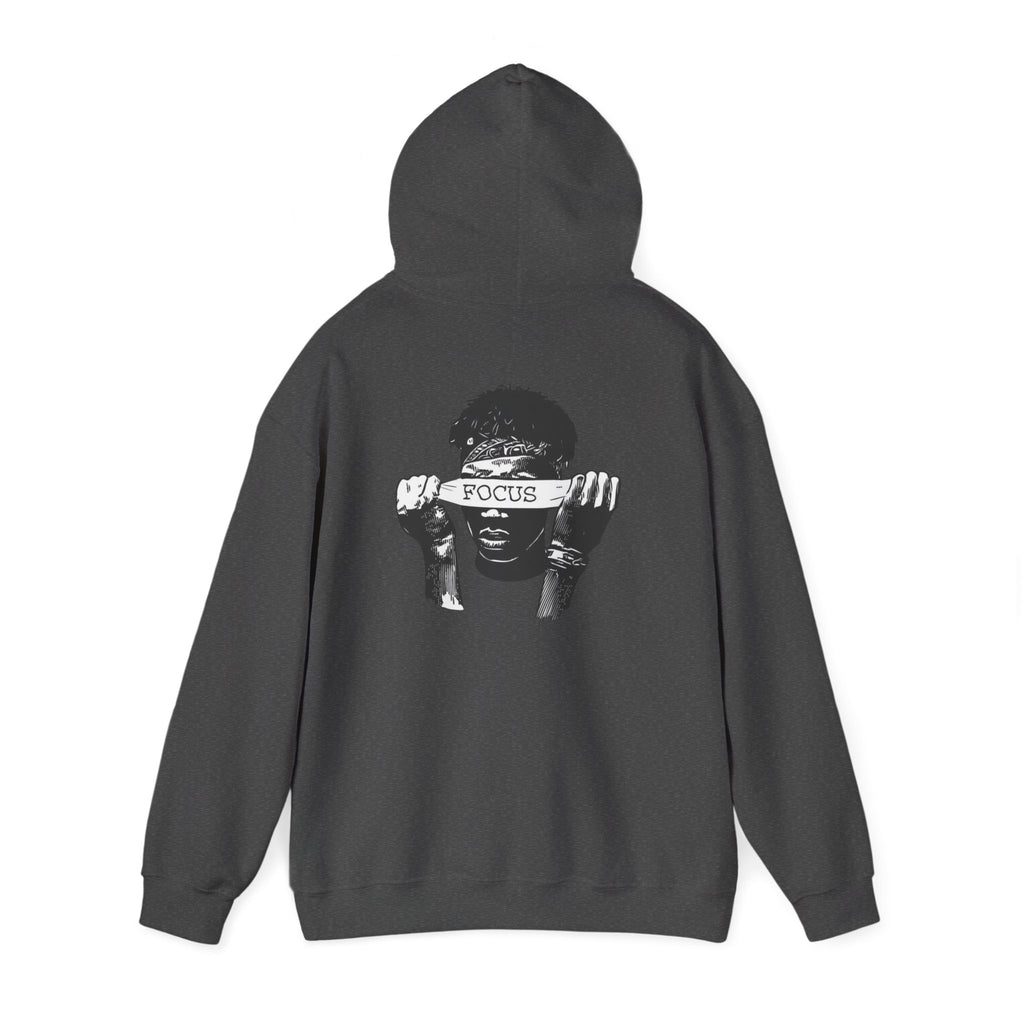 Focus Graphic Hoodie — Monochrome Motivational Streetwear