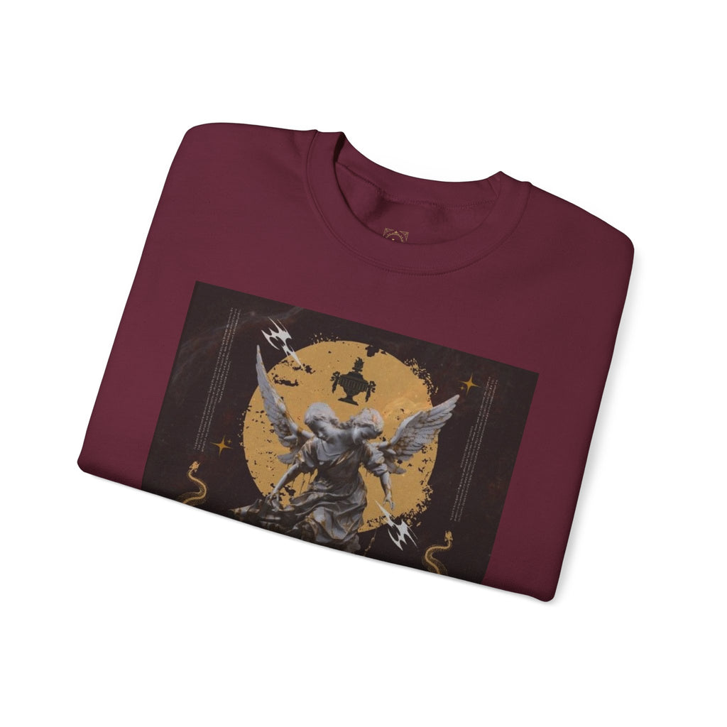 Crewneck Sweatshirt — Vintage Angel Graphic "Forgiven" Streetwear