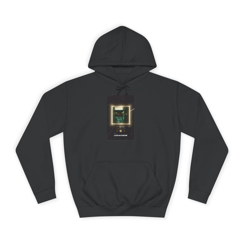 College Hoodie — Retro Neon Square Album Art Design