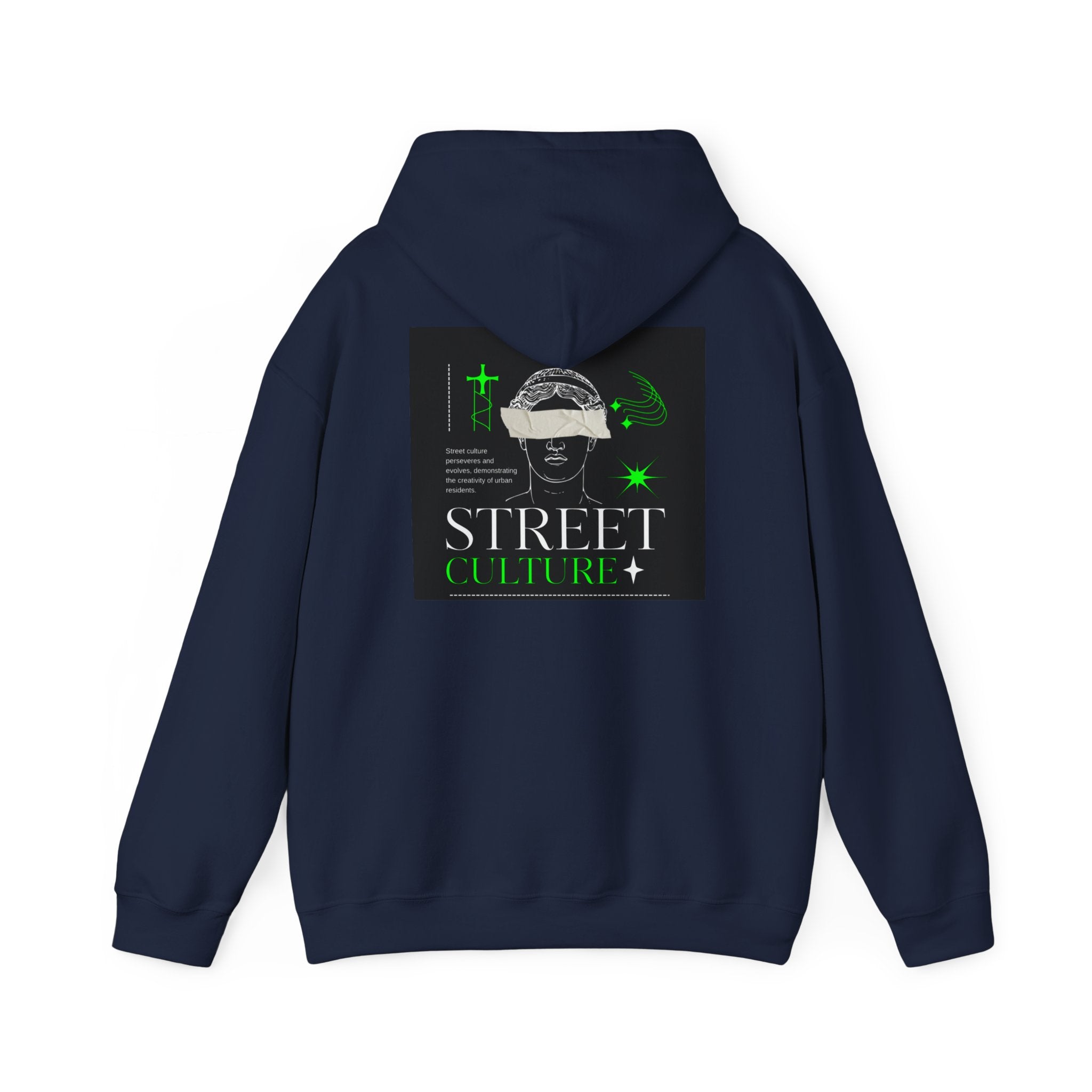Street Culture Hoodie — Neon Green Graphic Urban Skull Sweatshirt