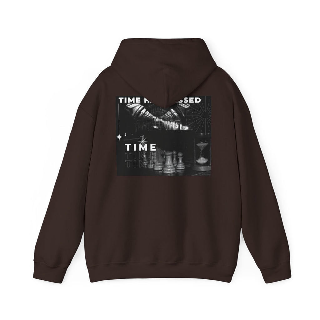 Time Has Passed Hoodie — Vintage Chess Graphic Hooded Sweatshirt