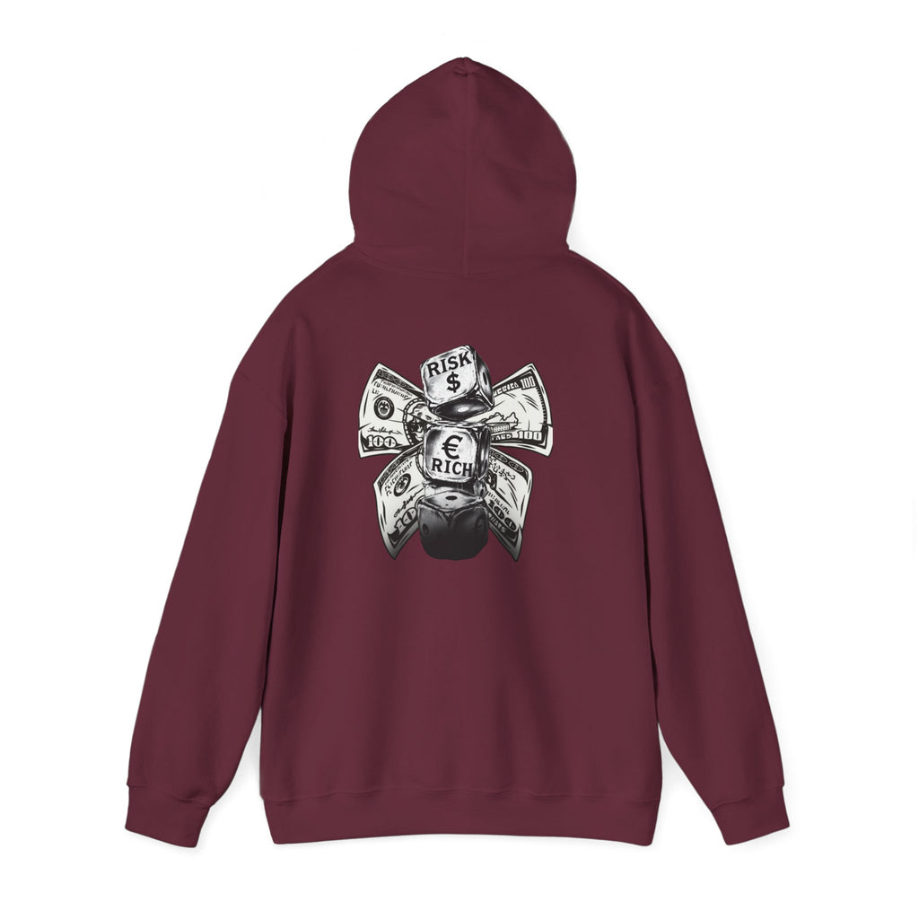 Money Bow Hoodie — Graphic Dollar Knot “Get Rich” Pullover