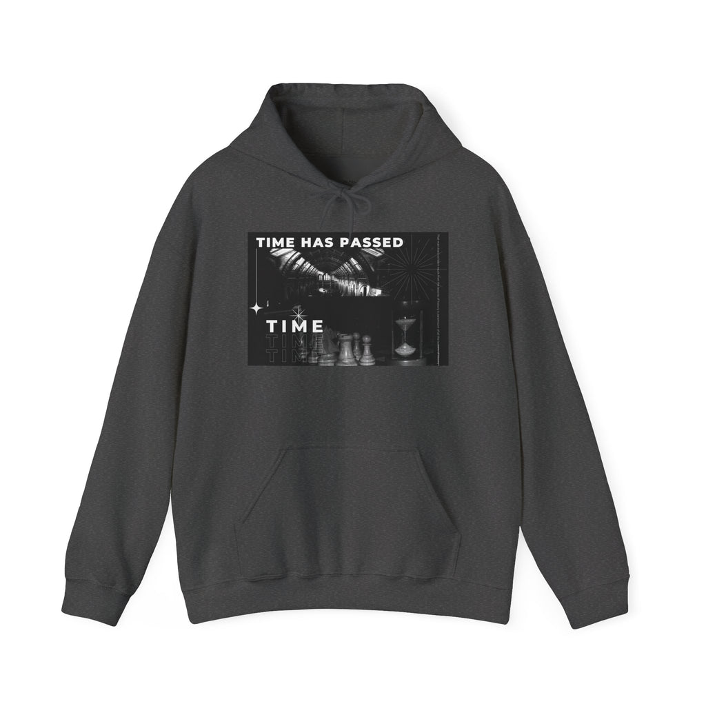 Time Has Passed Hoodie — Vintage Chess Graphic Hooded Sweatshirt