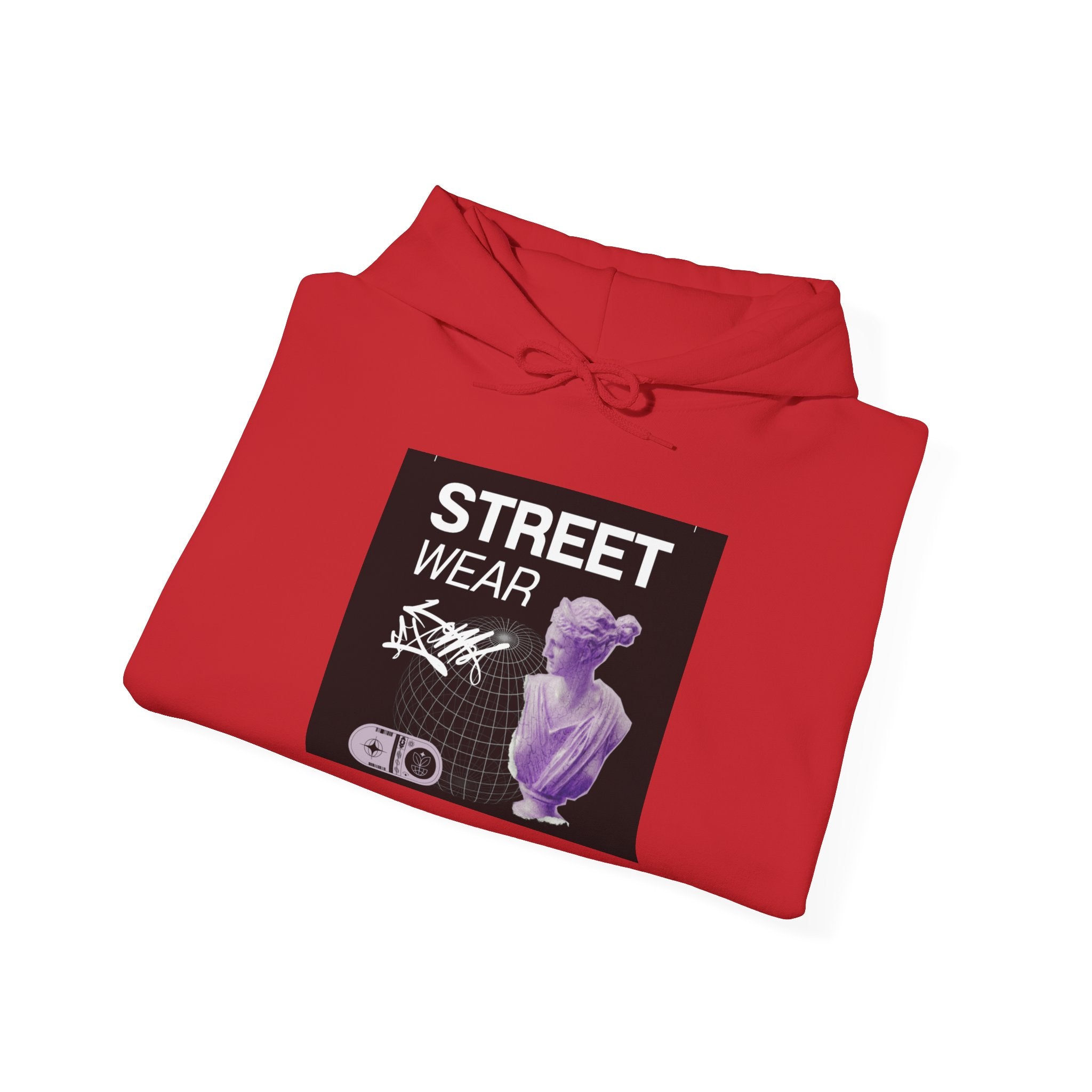 Streetwear Hoodie — 'STREET WEAR' Vaporwave Statue Graphic Pullover