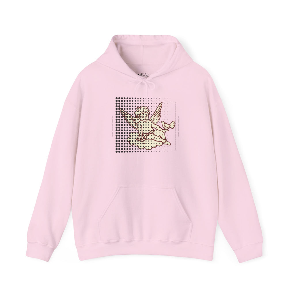 Cherub Dot Art Hoodie — Vintage Angel Graphic Pullover