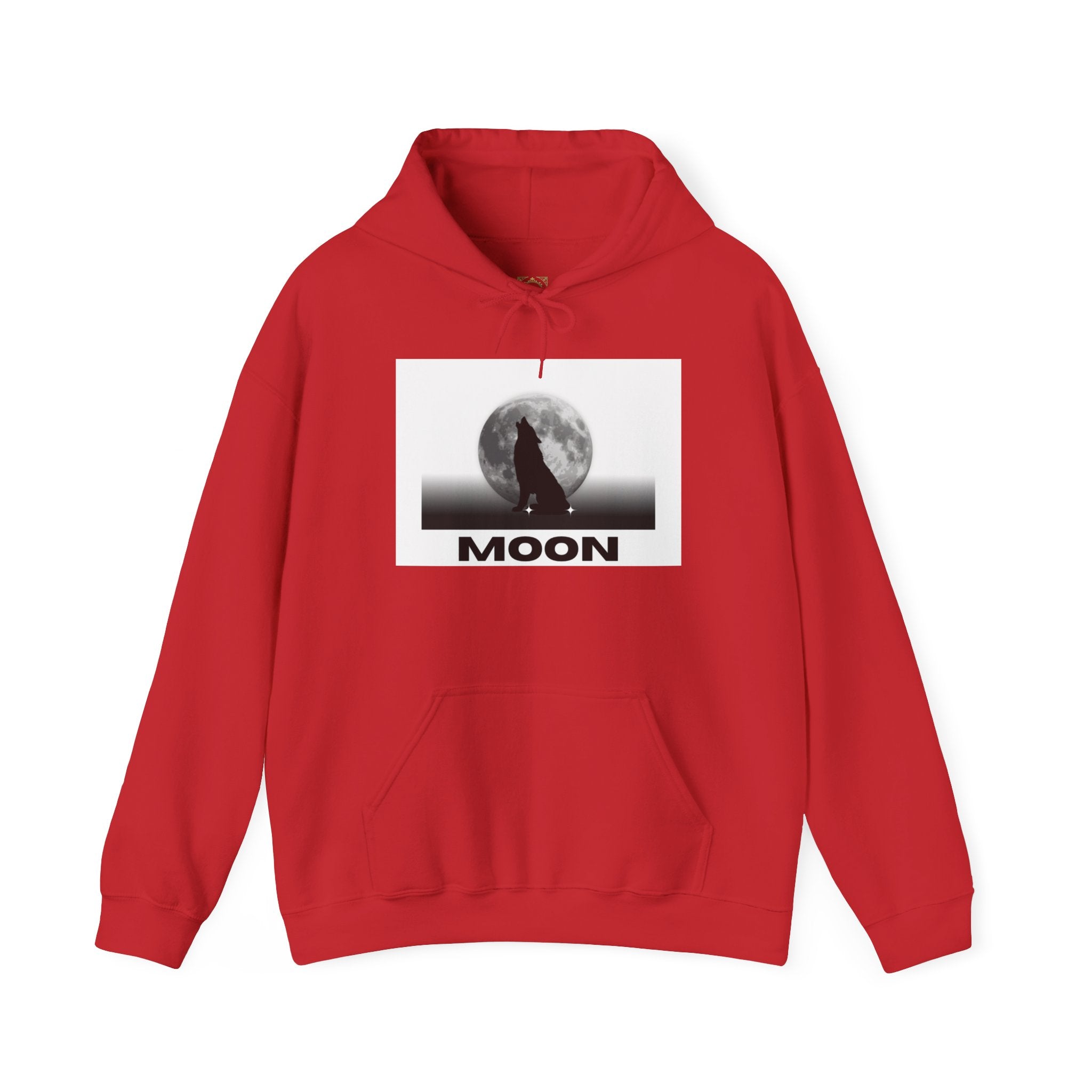Moon Wolf Hoodie - Silhouette Moon Graphic Sweatshirt