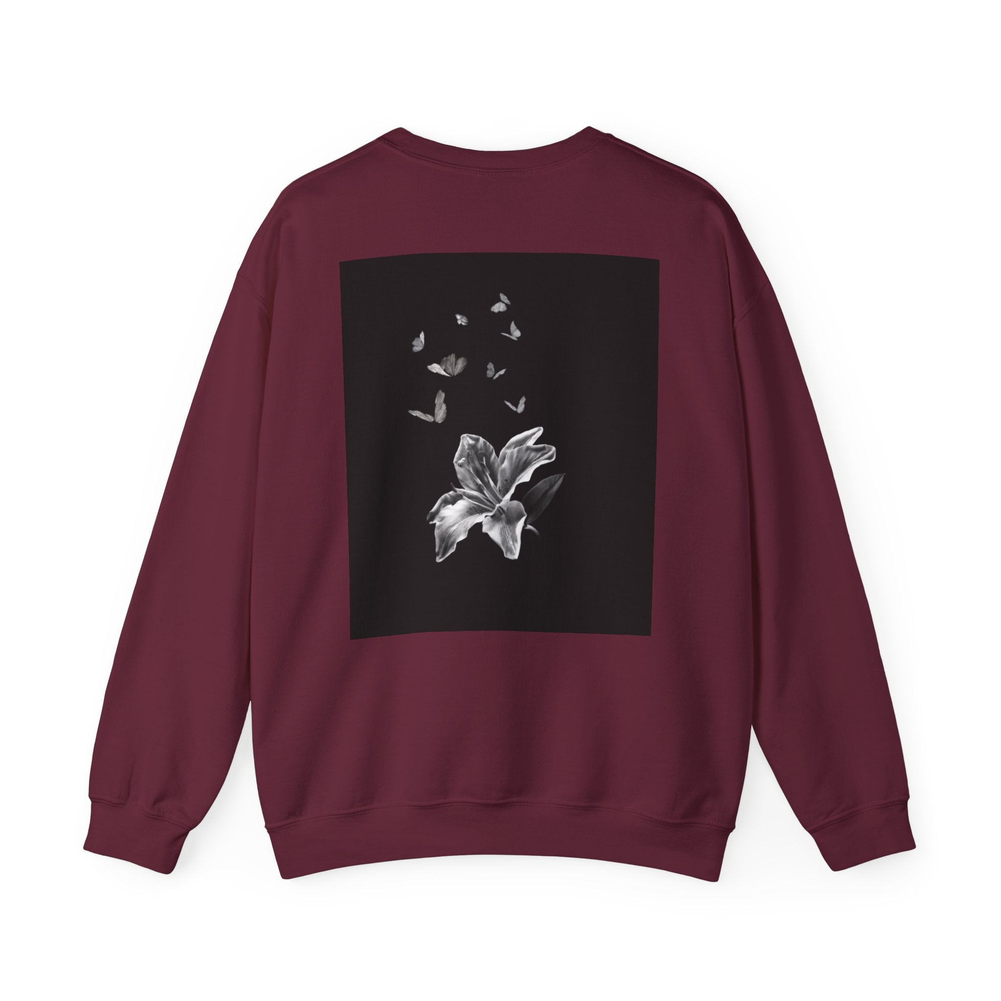 Floral Butterfly Crewneck Sweatshirt