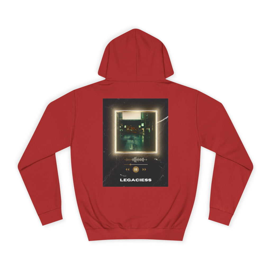 College Hoodie — Retro Neon Square Album Art Design
