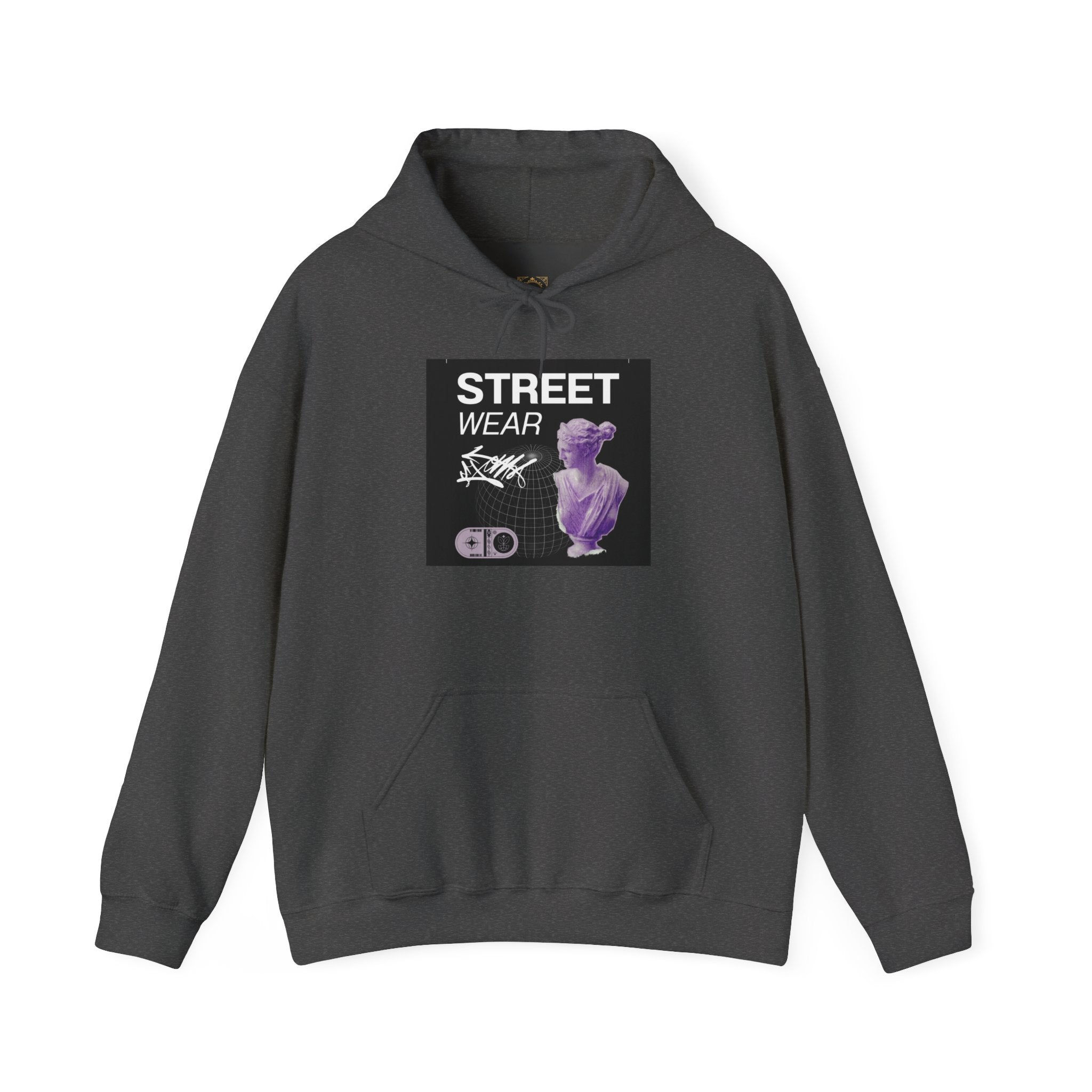Streetwear Hoodie — 'STREET WEAR' Vaporwave Statue Graphic Pullover