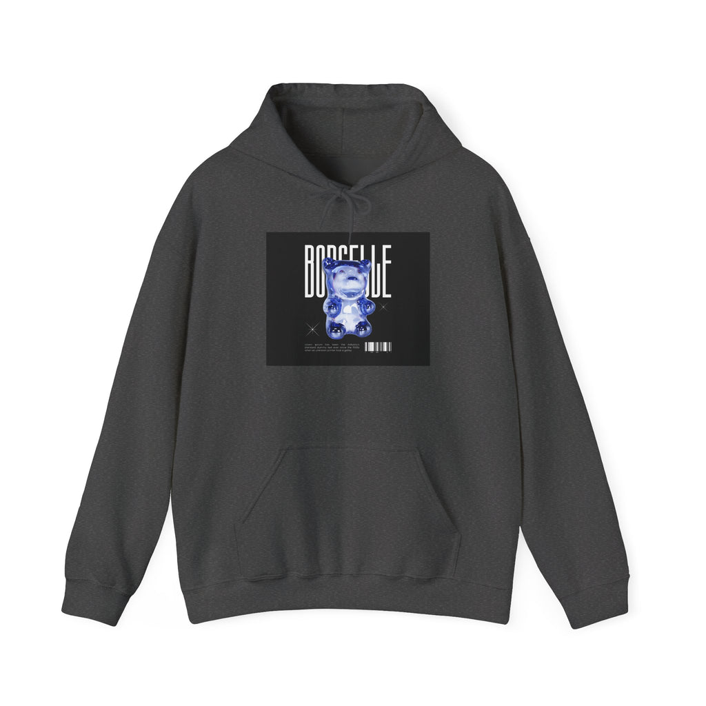 Boglebear Graphic Hoodie — Retro Blue Bear Design