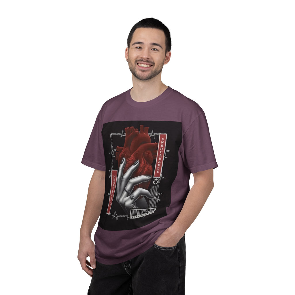 Graphic Heart & Hand T‑Shirt — 'Heartbeat' Gothic Streetwear Tee