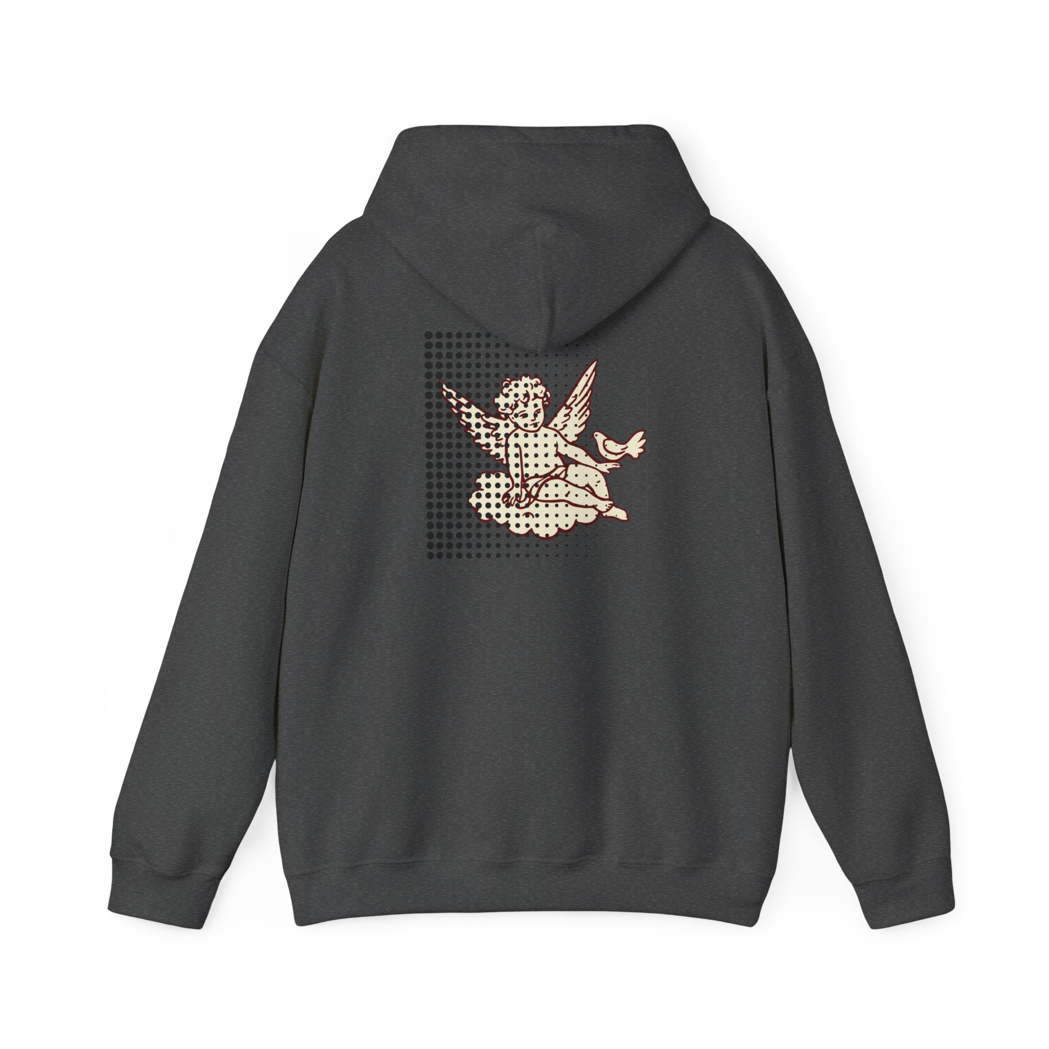 Cherub Dot Art Hoodie — Vintage Angel Graphic Pullover