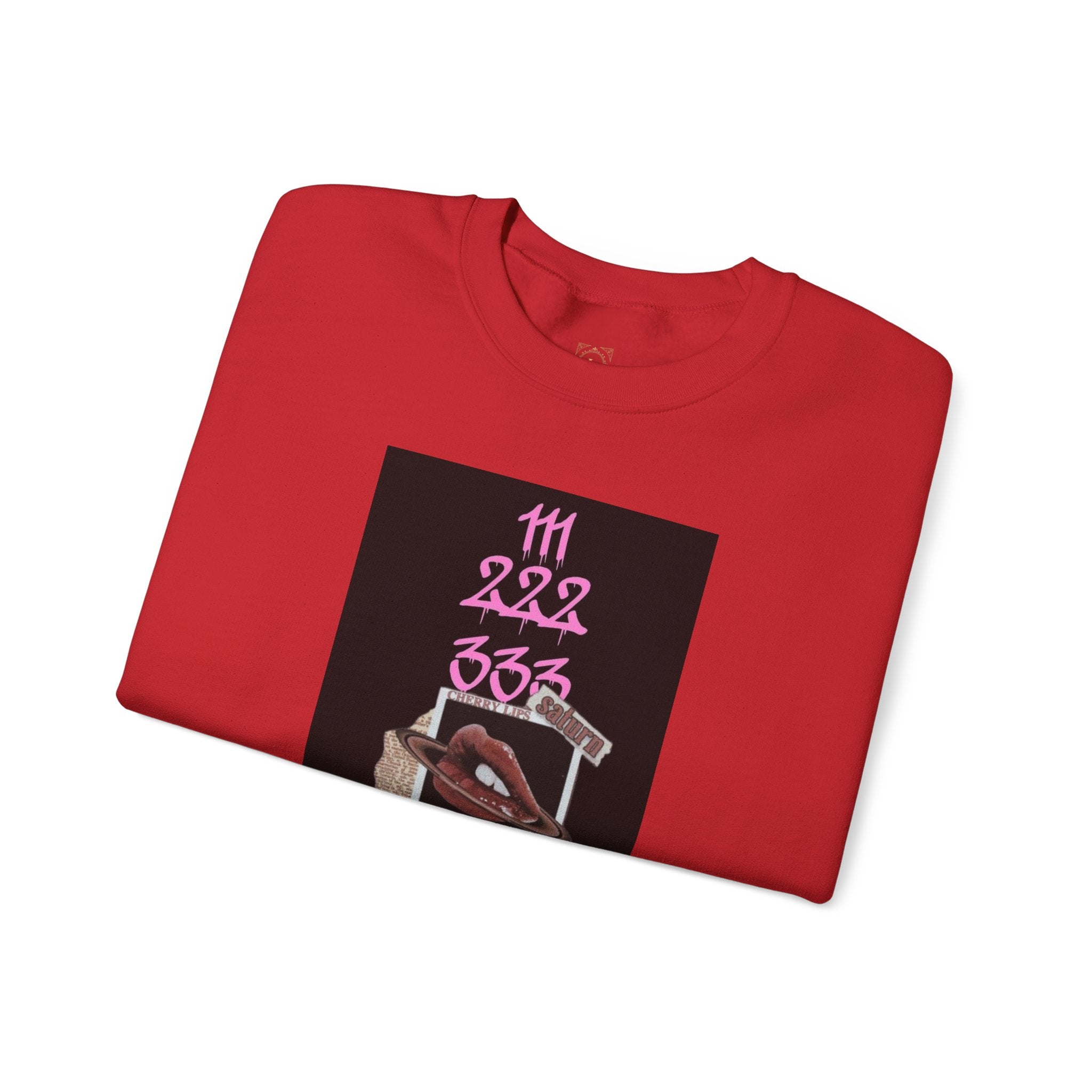 Crewneck Sweatshirt — Vintage Phone Collage with Pink Numbers & 'LEGACIESS' Back Logo