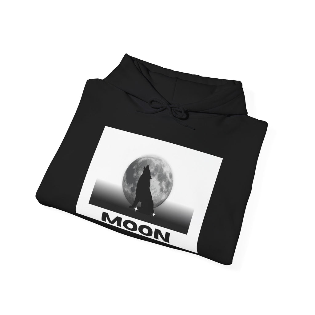Moon Wolf Hoodie - Silhouette Moon Graphic Sweatshirt