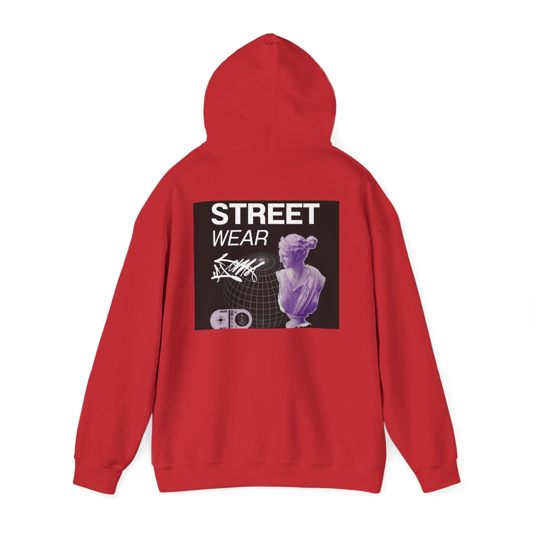 Streetwear Hoodie — 'STREET WEAR' Vaporwave Statue Graphic Pullover