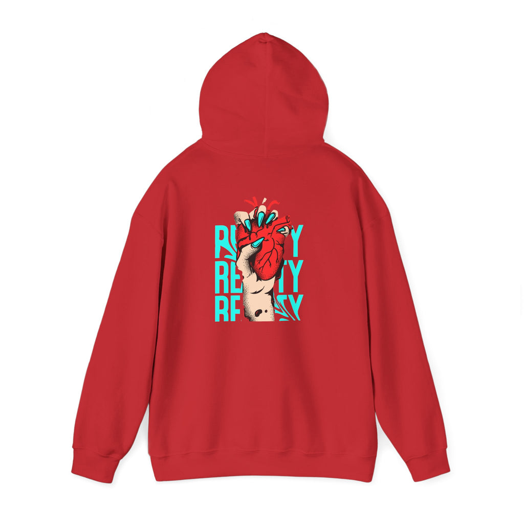 Heart in Hand Hoodie — 'Ready' Graphic Pullover