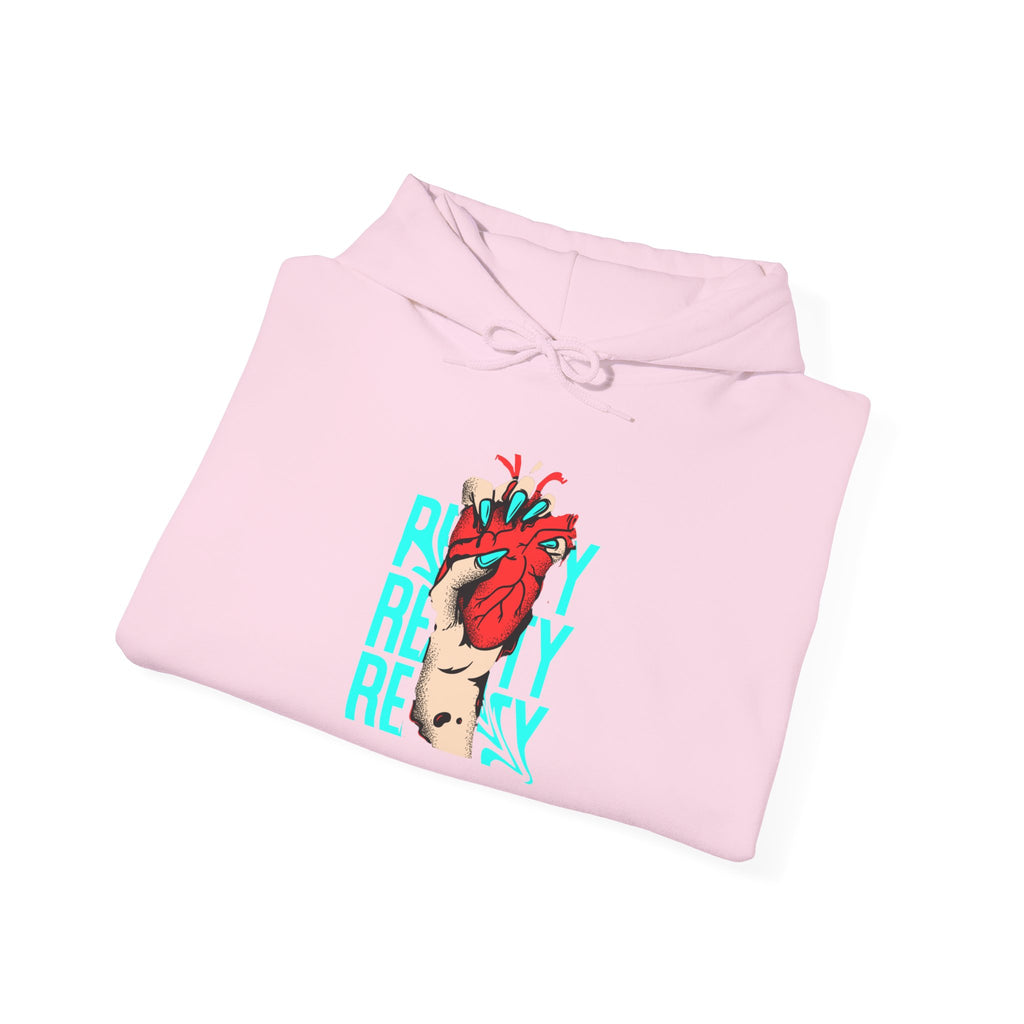 Heart in Hand Hoodie — 'Ready' Graphic Pullover