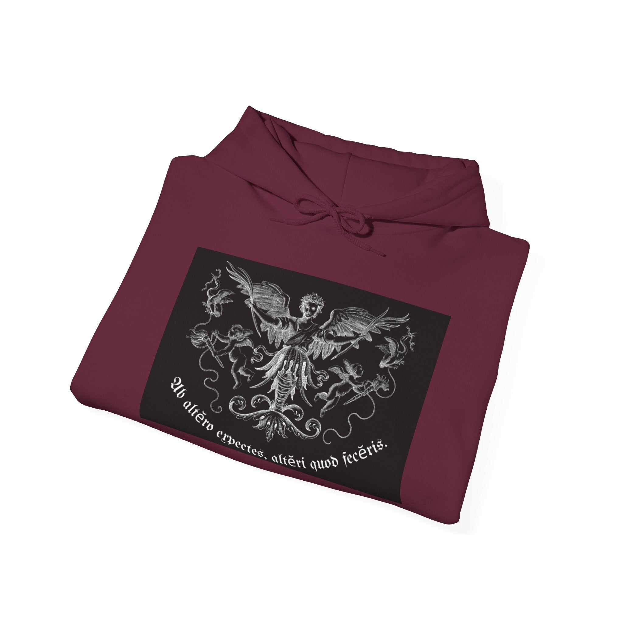 Phoenix Crest Hoodie — "We alone create, alone save, alone" Gothic Graphic Sweatshirt
