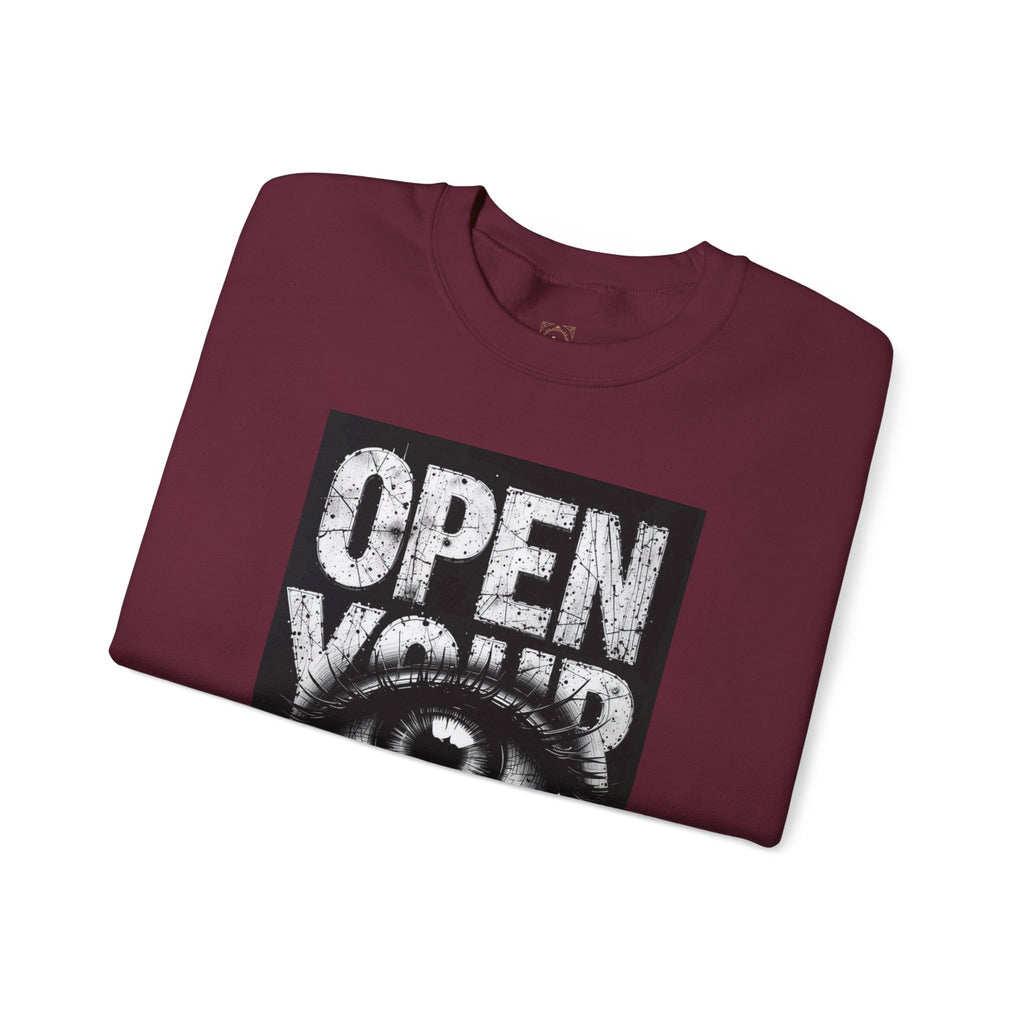 Open Your Eyes Crewneck Sweatshirt — Graphic Eye Design
