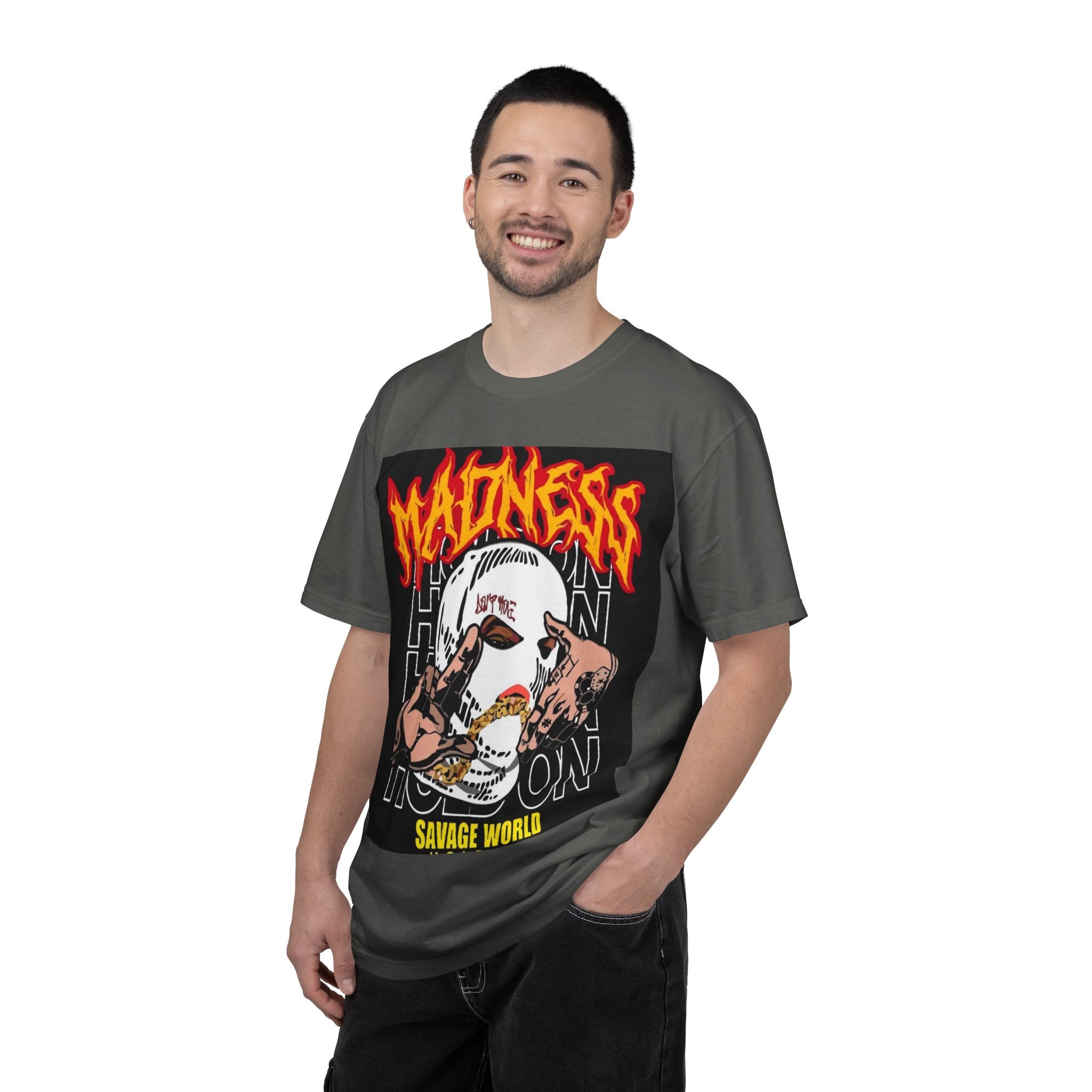 Madness Skull Graphic T-Shirt — Savage World Streetwear Tee