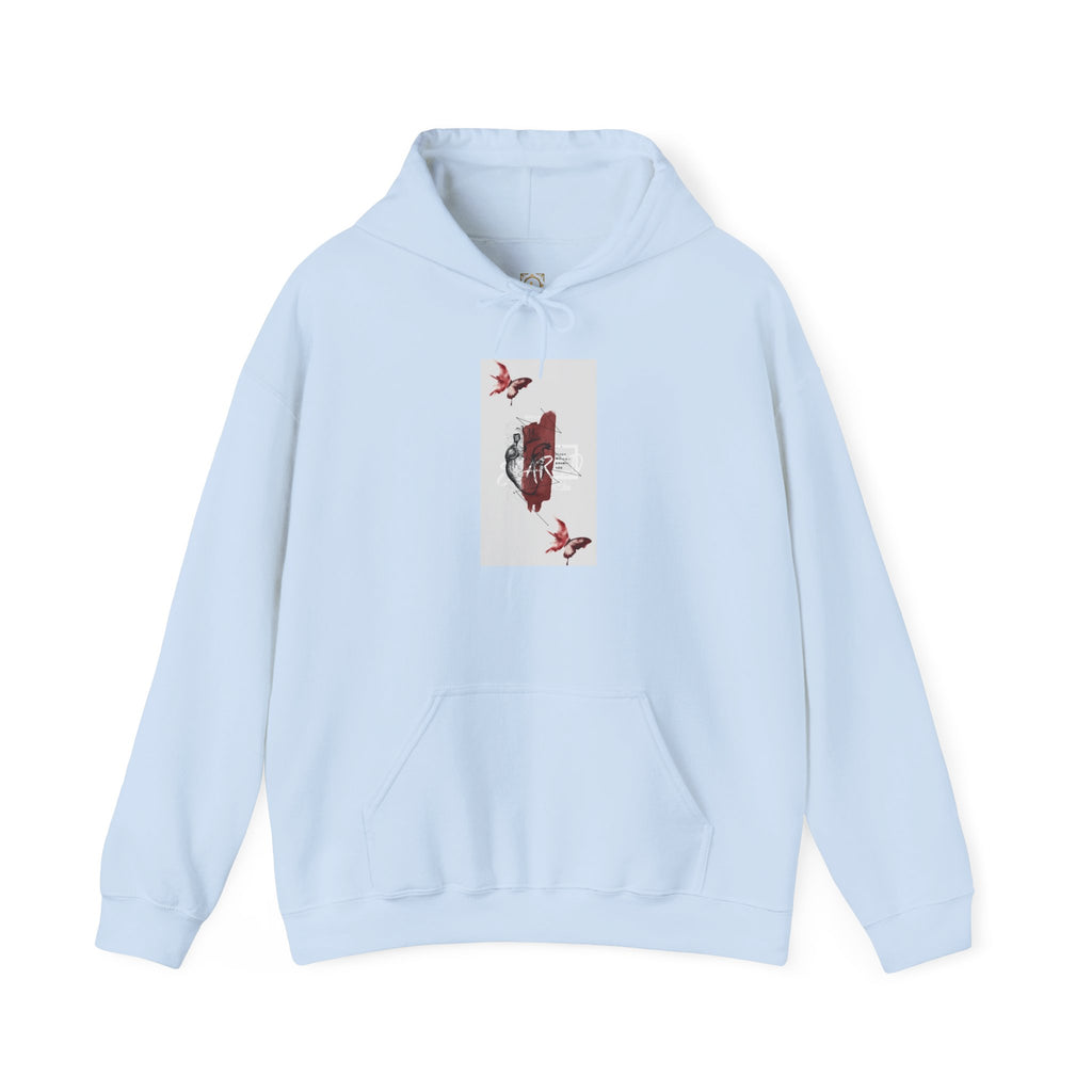 Hoodie — Romantic Red Rose & Butterflies Graphic Hoodie