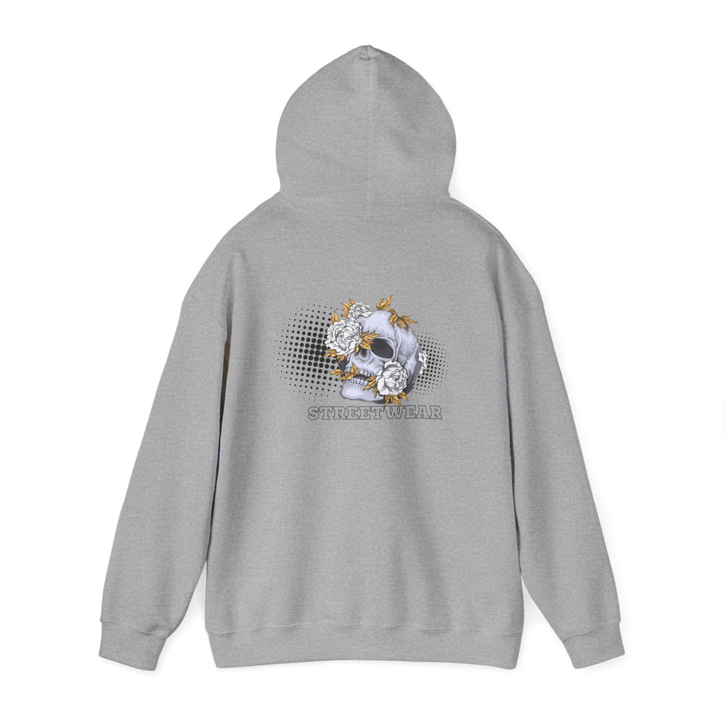 Floral Skull Hoodie — Vintage Botanical Skull Graphic Sweatshirt
